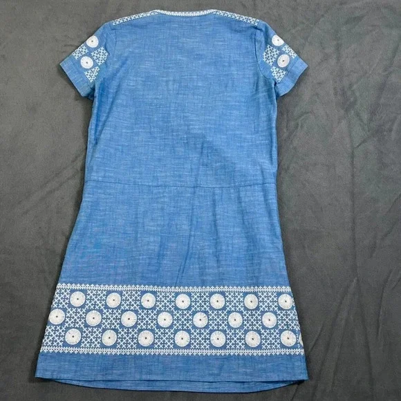 Madewell Chambray Sunstitch Tunic Dress XS Blue NWOT - Picture 3 of 4